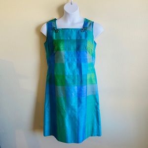 Blue/Green/Purple Vintage 60s Dress